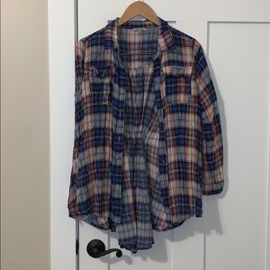 Blue Plaid Button Up